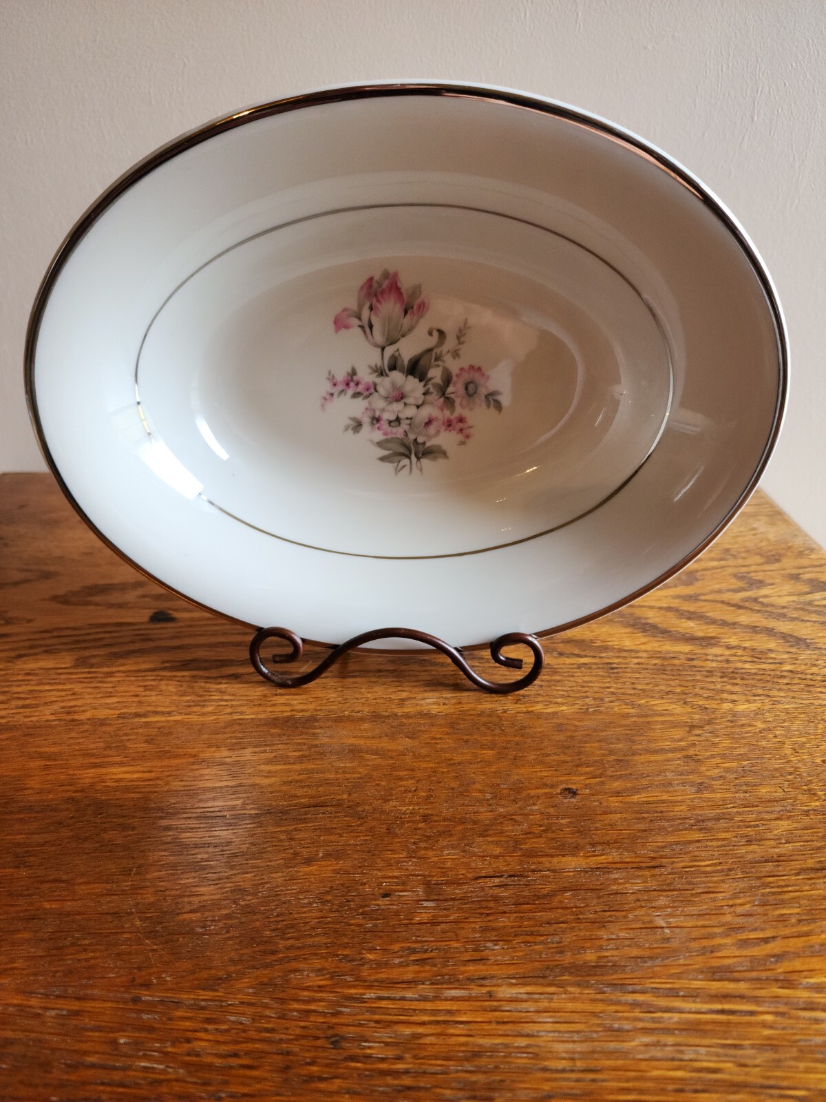 Vintage Embassy USA China Floral Serving Bowl 10x8