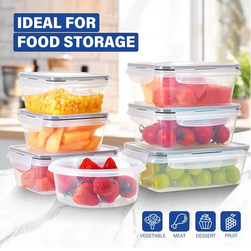24Pcs Food Storage Container Set Leak Proof Sealed Plastic Lunch Boxes BPA-Free - Picture 15 of 18