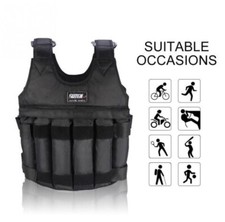 Adjustable 110LB Weighted Vest  50KG Workout Strength Training Fitness