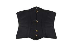 Agent Provocateur Damson Black Waspie Corset AP4 Large - Approx UK 10-12 NWOT
