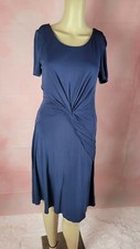 Halston Heritage Dress  Midnight Blue Small NWT Jersey Stretch  $295.00