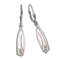 OhrhäNger Ohrring 925 Silber Zirkonia F OhrhäNger 925/- Sterling Silber Zirkonia