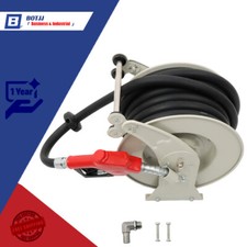 1" x 50' Retractable Diesel Fuel Hose Reel 300PSI With Fueling Nozzle Hose Reel