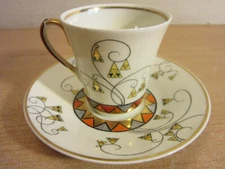 Antique Jewel Adderley Ware Bone china England, demitasse tea cup saucer