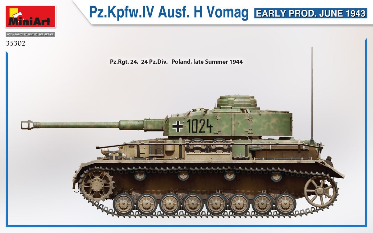 MiniArt 1/35 35302 WWII German Pz.Kpfw.IV Ausf.H Vomag Early Prod