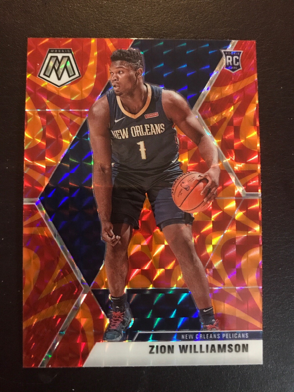 2019-20 Mosaic Zion Williamson Orange Reactive Rookie SSP! Hanger  Exclusive!! | eBay