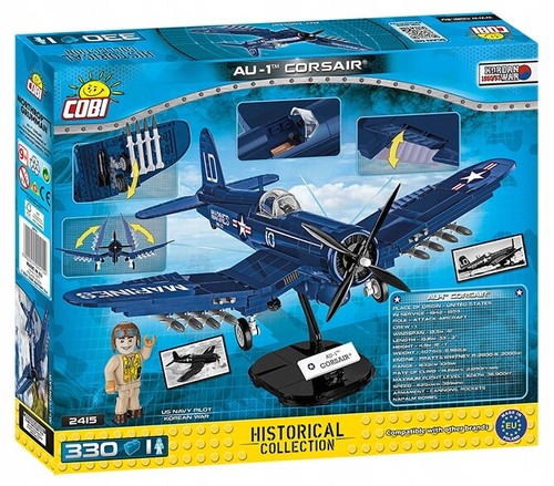 COBI 2415 VOUGHT AU-1 CORSAIR fighter WWII 330 bricks - Picture 2 of 7