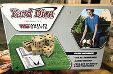 VTG Wild Sports Giant Wooden Lawn Dice - Yard Dice Game NEW WU