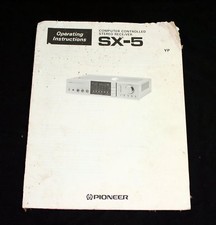 Original PIONEER SX-5 Stereo Receiver Amplifier Operating Instructions