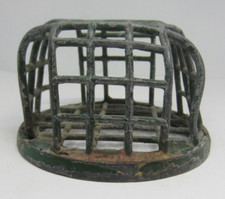 Vintage Flower Holder Metal Floral Arrangement Cage Frog Dazey 3"