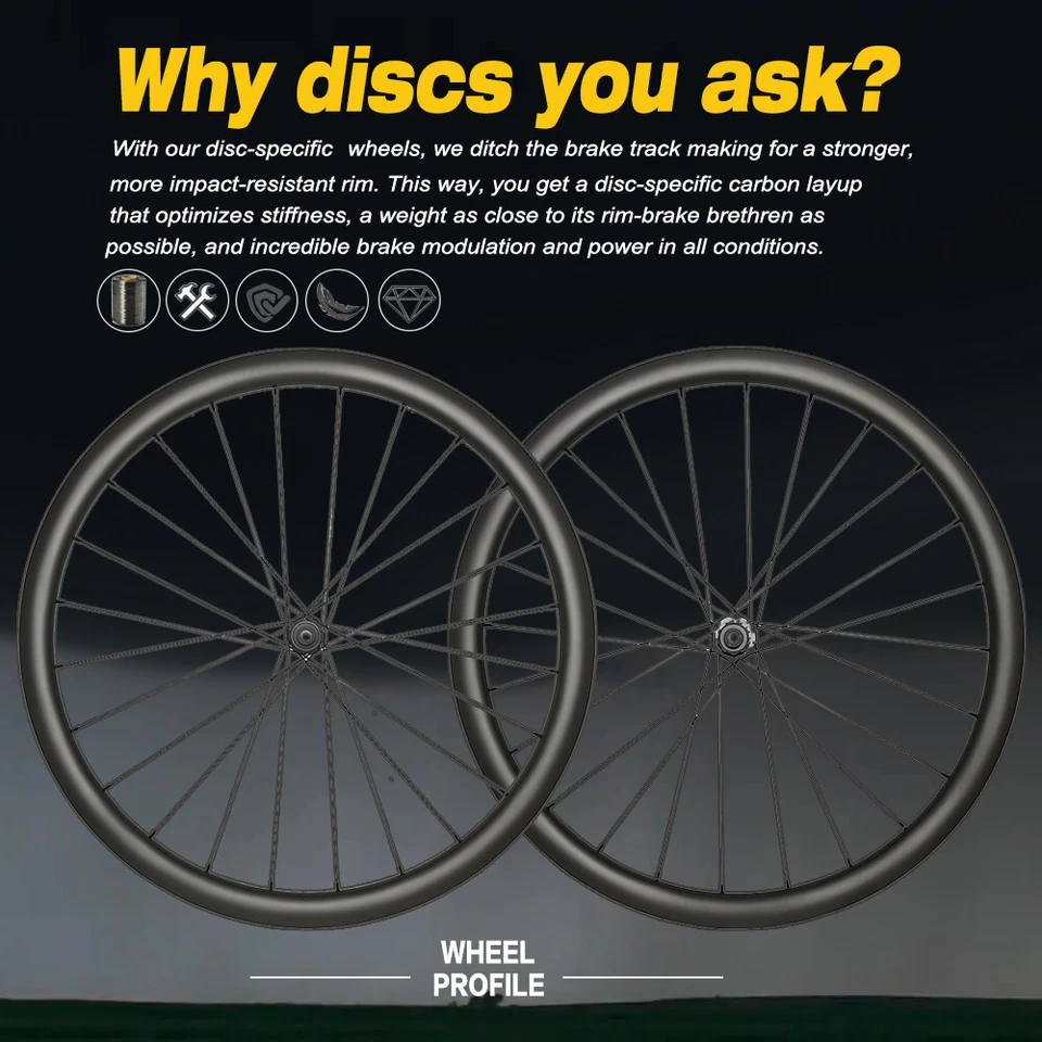 Carbon Gravel Laufradsatz 30mm Breite Rennradfelge DT 240/350 Novatec 411/412 - Bild 4 von 4