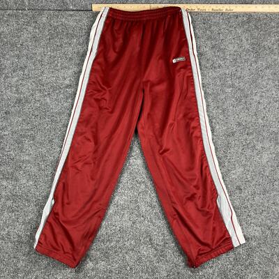 AND1 Track Pants Kids XL Red White Athletic Striped Vintage 90s Joggers