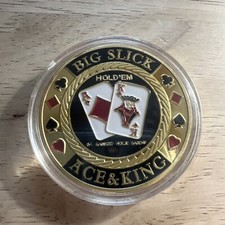 Card Guard - Big Slick Ace And King GOLD  Poker Protector *