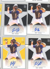 2020 Leaf Perfect Game Auto four card lot Joey Spence