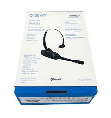 BlueParrott C400-XT Noise-Cancelling Voice Control 24 Hours