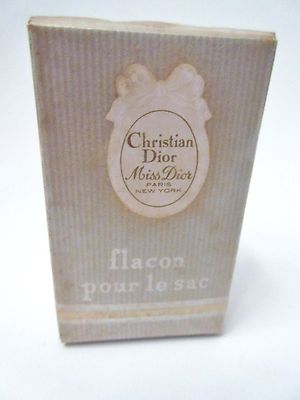 VINTAGE CHRISTIAN DIOR MISS DIOR 1/8 fl oz PERFUME FLACON POUR LE