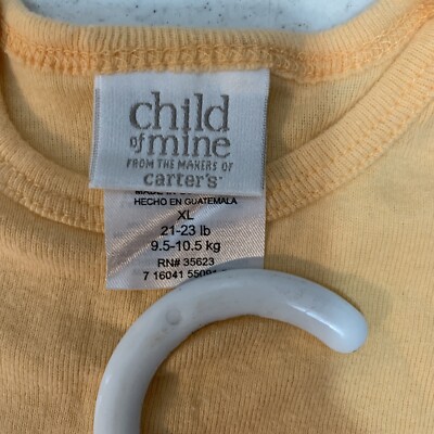 Child of Mine Carter's Light Orange Bodysuit baby size XL | eBay