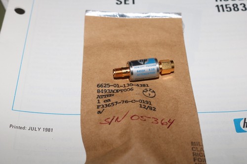 NOS Hewlett Packard 8493A coaxial attenuator 10Db to 12.4 GHZ - Picture 3 of 8