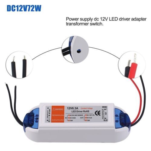 12V netzteil treiber DC 18/28/48/72/100 W Trafo LED Transformator Netzadapter - Bild 27 von 31