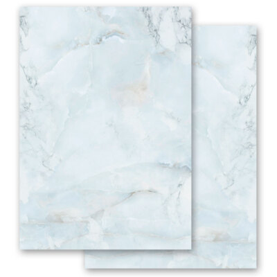 Motiv-Briefpapier MARMOR HELLBLAU - DIN A4 Format 20 Blatt
