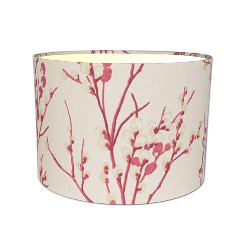 Lampshade in Laura Ashley Pussy Willow Cranberry Red Fabric Handmade FREE POST - Picture 3 of 15