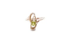 Sterling Silver 925 Peridot Ring Size 6.75