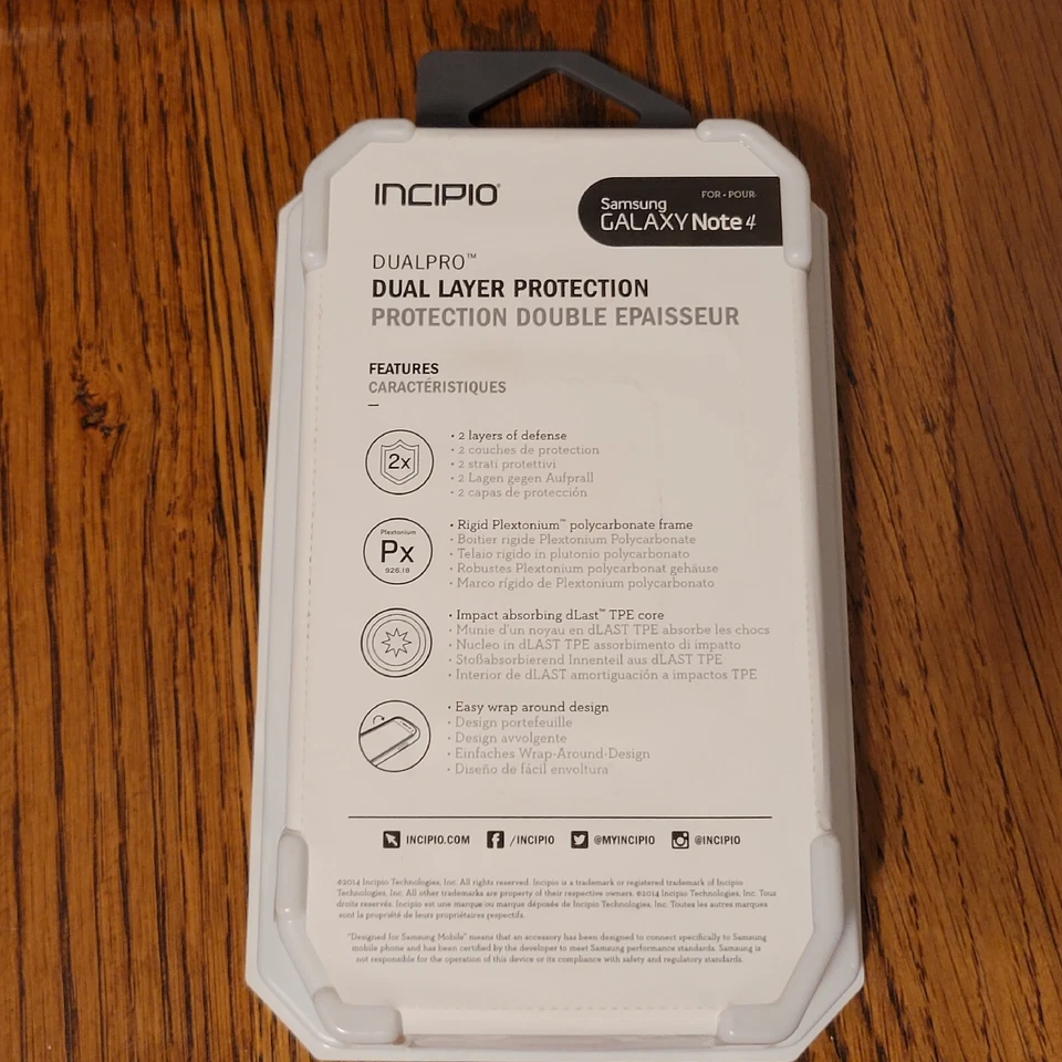 Funda Incipio DualPro Negra para Samsung Galaxy Note 4 - Nueva en Caja Foto 2 de 3