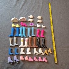 Barbie And Barbie Compatible Boots Skates Lot OF 20 Plus Furry Boots And Gloves