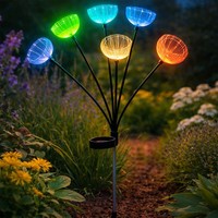 Solarleuchte AußEn Stecklampe Gartenleuchte Farbwechsler BlüTen Rgb Led H 70 Cm