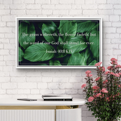 #ad #ad Isaiah 40:8 Gods Word Stands For Ever Faith Canvas wall art Piece home decor $134.99