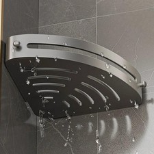 3 Tier Corner Shower Caddy Shelf Bathroom Wall Mounted Storage Rack with Hook