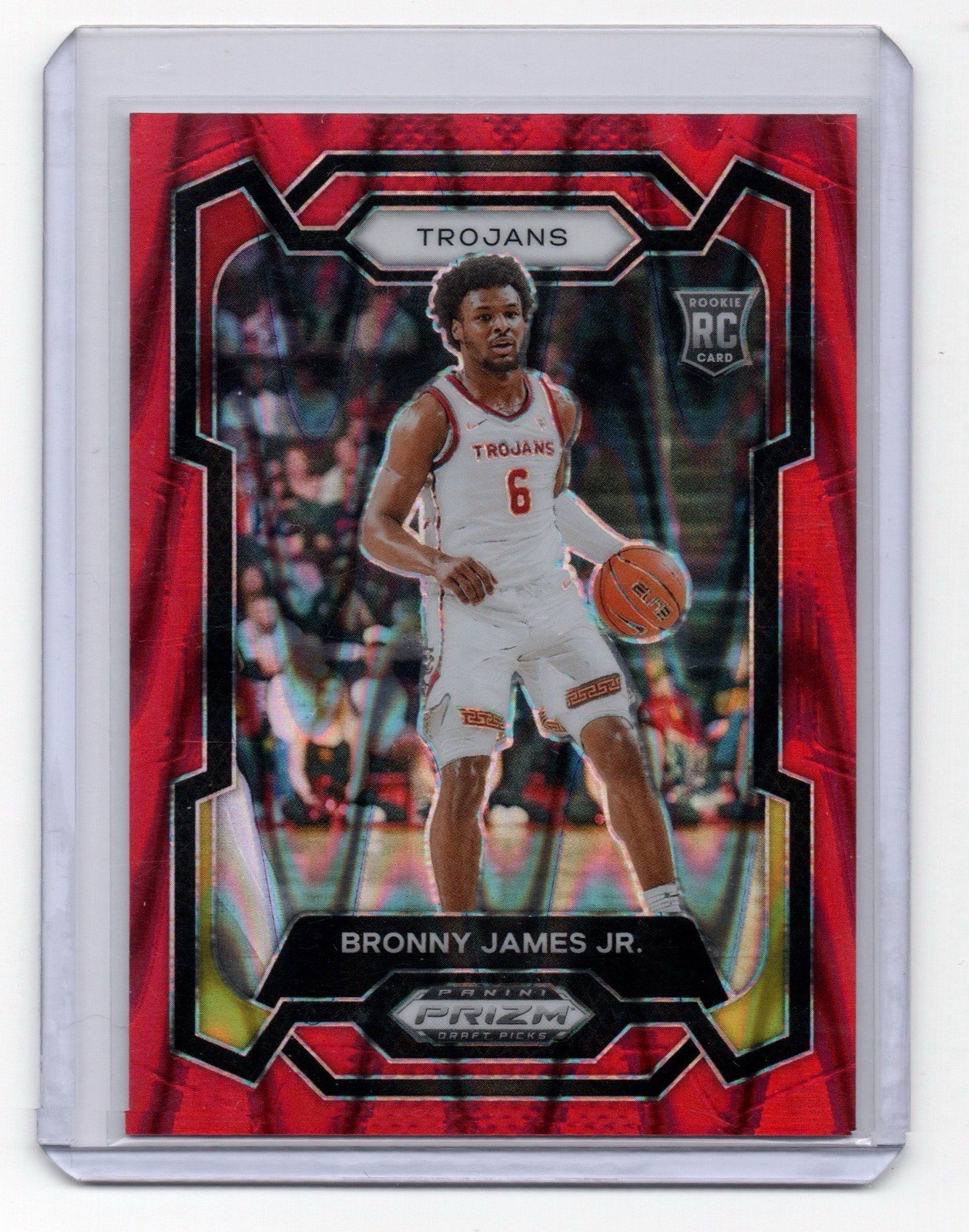 2024 Panini Prizm Draft Picks Bronny James #86 Red Seismic Prizm /225 (RC)