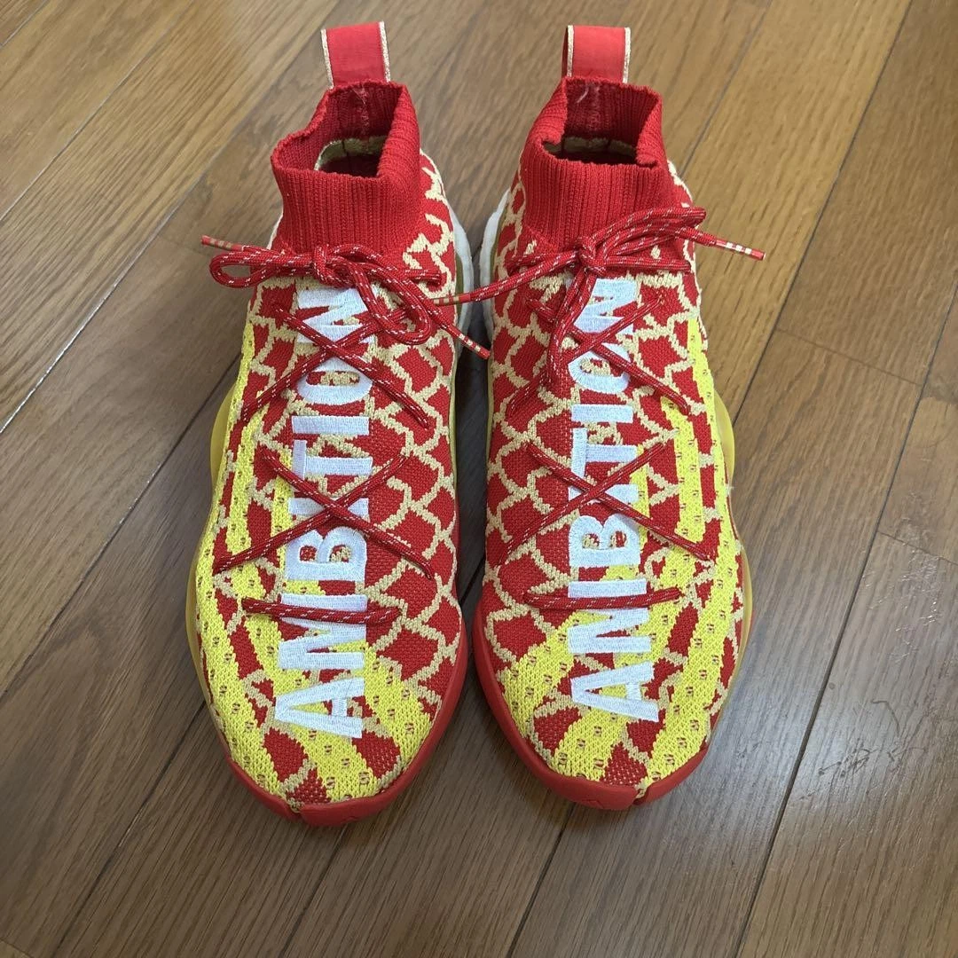 Adidas Pharrell x Crazy BYW Red Uomo 10 US Sneakers 28 cm Usate senza scatola