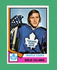 1974-75 O-P-Chee Borje Salming Rookie Card RC #180 Maple Leafs. rookie card picture