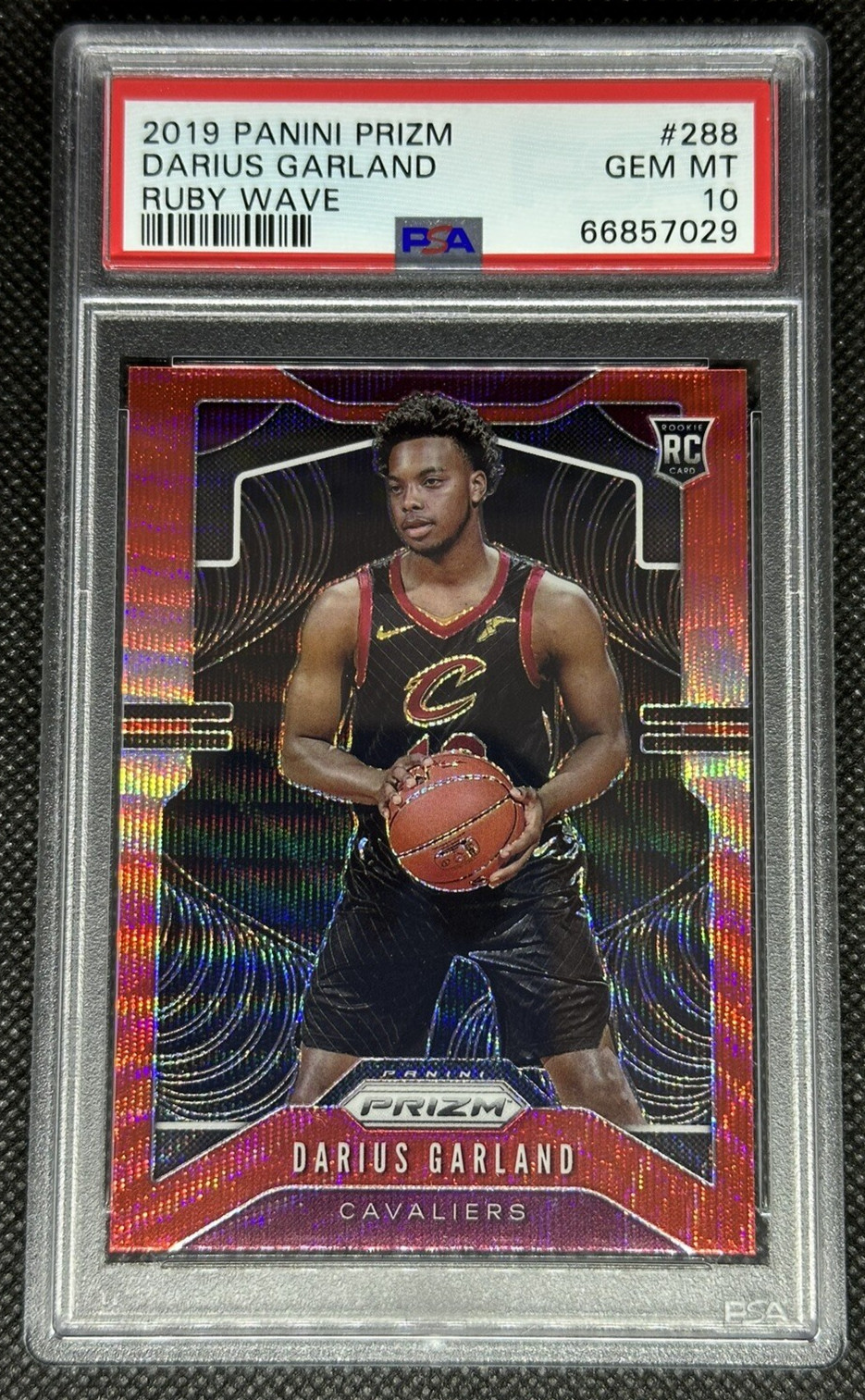 2019-20 Panini Prizm Darius Garland Ruby Wave Rookie #288 PSA 10 GEM MT