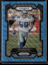 2023 Panini Prizm Dat Nguyen Blue Wave Prizm /199 #80 Dallas Cowboys
