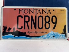 RIVER RECREATION  BRENAN'S WAVE  MONTANA LICENSE PLATE