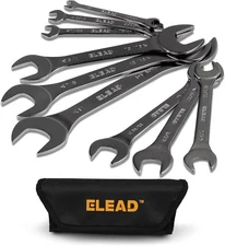 ELEAD Super Thin Open-End Wrench Set | 9-Piece SAE 1/4 to 1-1/16 