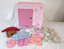 Baby Born Wooden Wardrobe / Change Table in one, Clothes & BNIB Accessory Set