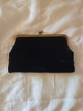 Vintage Black Velvet Snap Top Evening Bag/Clutch — listing 4
