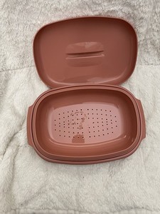 Tupperware Microwave Steamer 6 Cups 1.4L Brown Model 1275-5 With Lid
