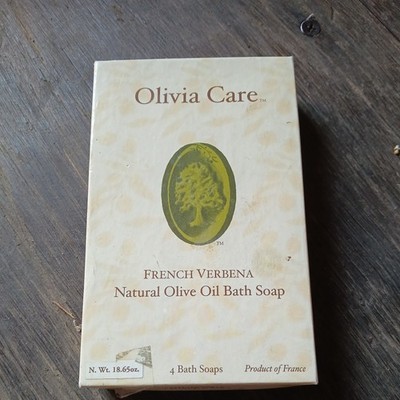 Olivia Care Natural Olive Oil Bath Bar Soap French Mandarin 4 Bars 