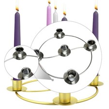 Advent Ring Candle Holder Desk Ornament for Birthday Dining Room Living Room