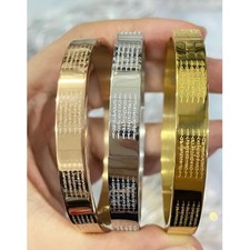 Brazalete 3 Brazalete Mantra Yant 5 Filas Amuleto Talismán Chapado en Oro Buda Tailandés 8mm