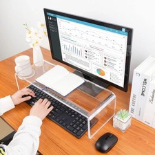 Cat-Proof Keyboard Cover  Acrylic Stand Riser for Laptops and Desktops