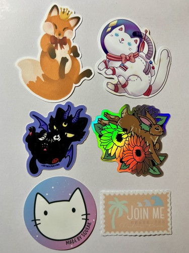 Cute Anime Kawaii Sticker Lot Of 6 - Picture 3 of 3