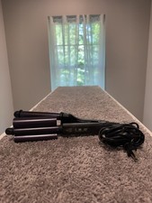 ISO Professional 3 Barrel Hair Waver Crimper Curling Iron Purple Tested Works