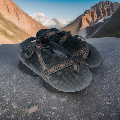 Chaco Men's Sport Strap Blue Sandals Men's Size 12 Aztec Hiking Walking Support