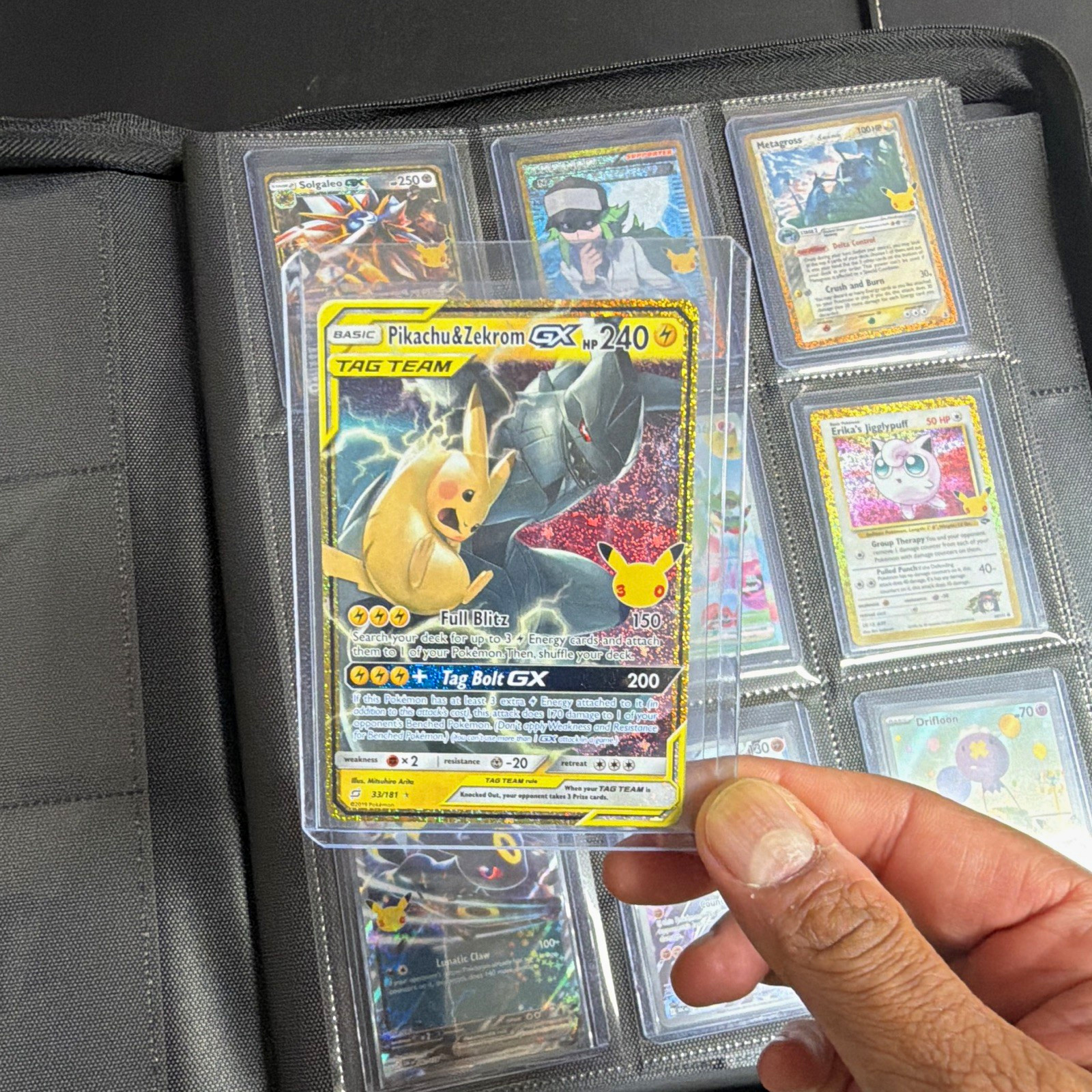 Pokémon Pikachu & Zekrom 30th Celeb: GX TAG TEAM 33/181 Ultra Rare Holo EN 240HP
