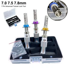 3Pcs 7 Pin Advanced Tubular Lock Tool Set For Padlock Hook Tool Seal Pick Puller